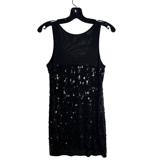 Black Sequin Sleeveless Mini Dress By Express S - Picture 2 of 8